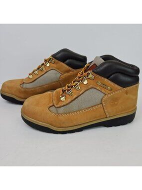 Timberland Field Boots Junior Wheat Genuine Leather 15945 Youth Size 5 Brown Tan